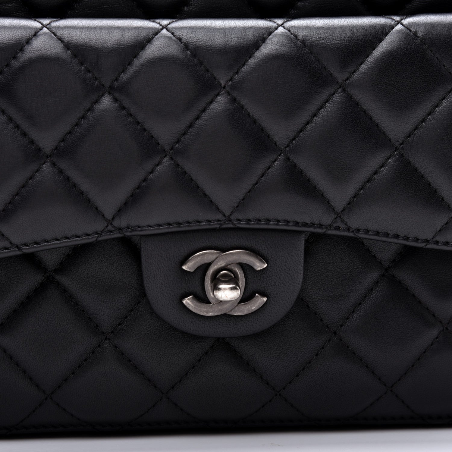 Chanel Lambskin Quilted Hobo Black 10 of 12