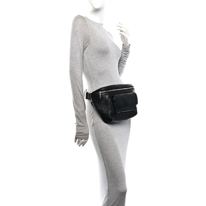 Gucci Calfskin GG Tennis Embossed Pocket Belt Bag Black 2 of 10