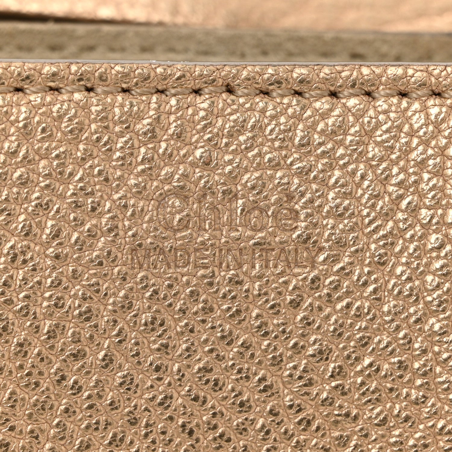 Chloe Metallic Grained Goatskin Nano Drew Shoulder Bag Abstract Gold 6 of 9