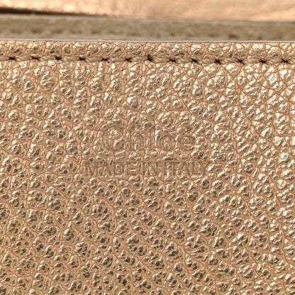 Chloe Metallic Grained Goatskin Nano Drew Shoulder Bag Abstract Gold 6 of 9