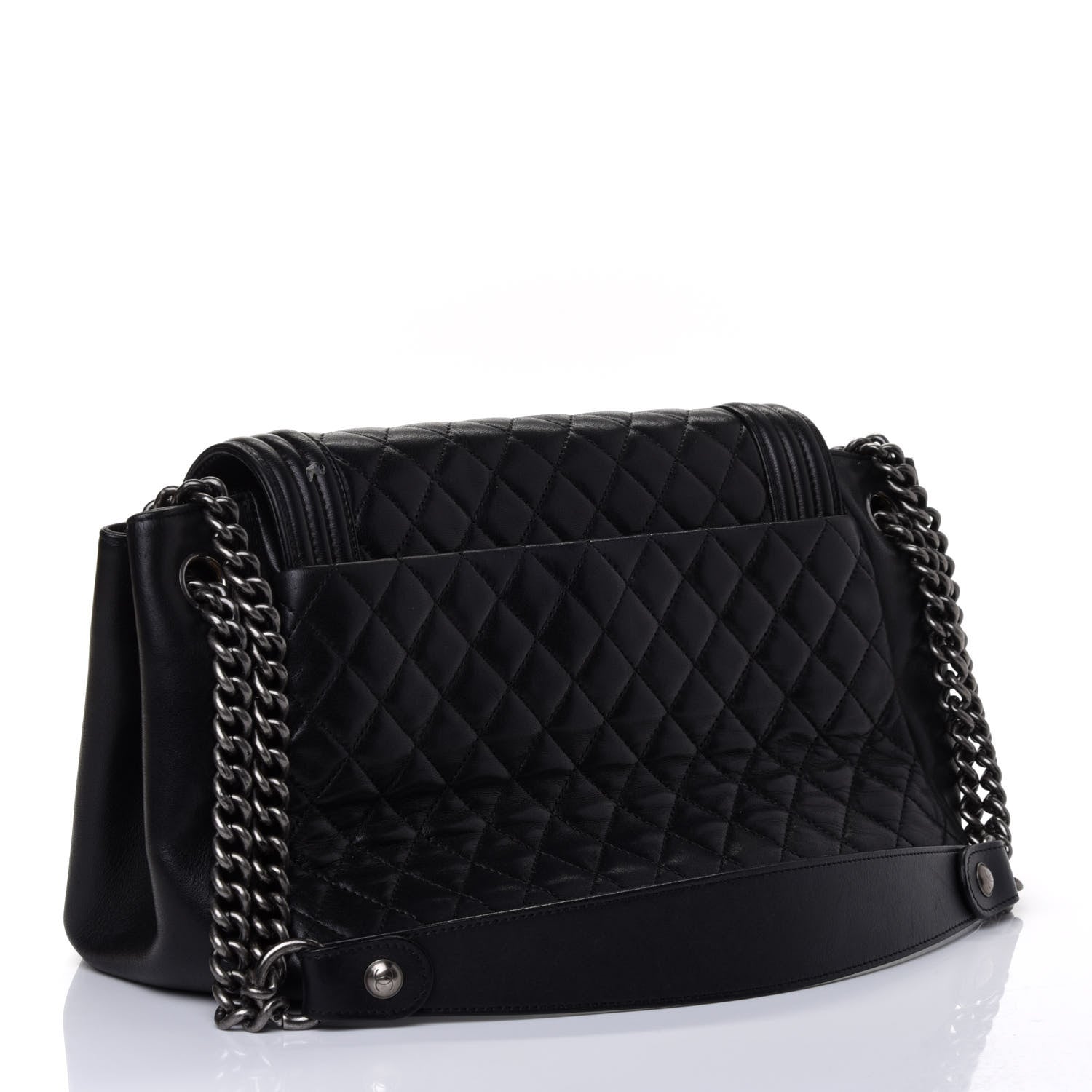 Chanel Lambskin Quilted Accordion Boy Flap Black 2 of 4