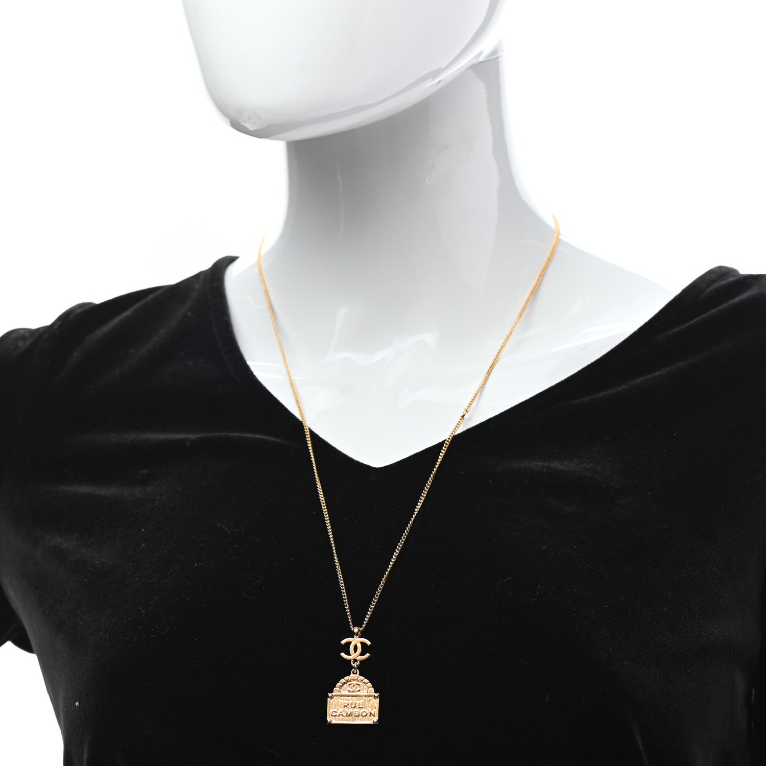 Chanel Metal CC Rue Cambon Necklace Necklace Gold 2 of 7