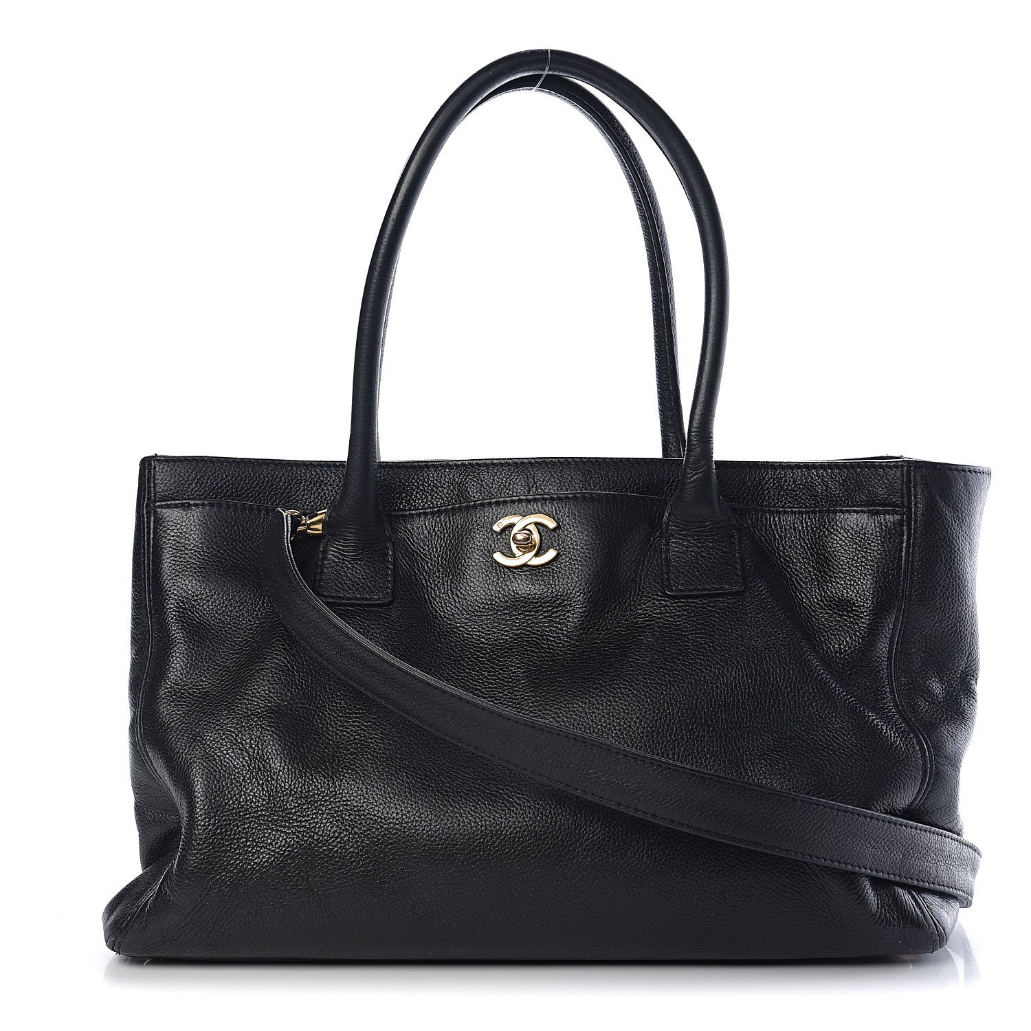 Chanel Calfskin Cerf Executive Shopper Tote Black 1 of 8
