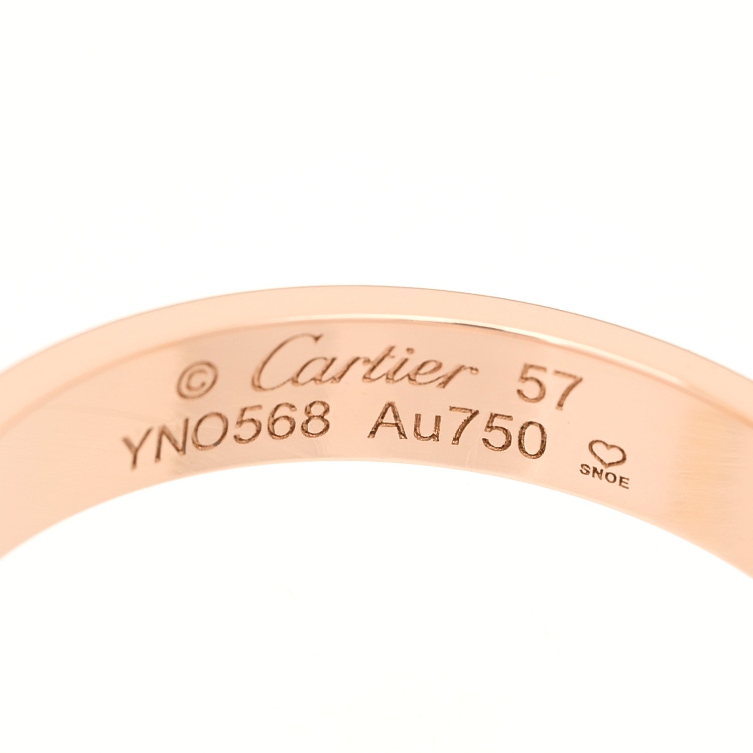 Cartier 18K Pink Gold 3.5mm LOVE Wedding Band Ring 57 8 4 of 5