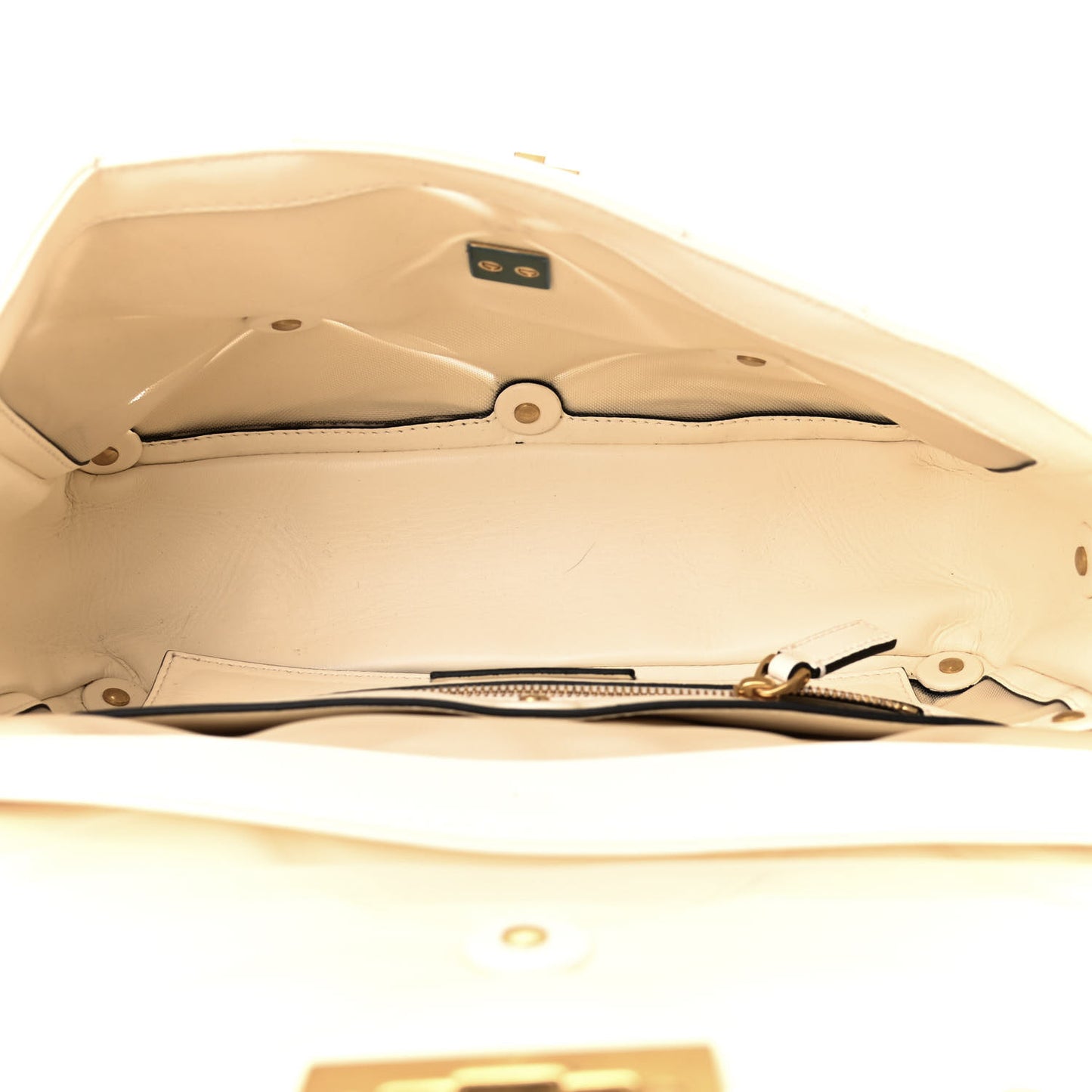 Nappa Large Roman Stud Craving Shoulder Bag Ivory