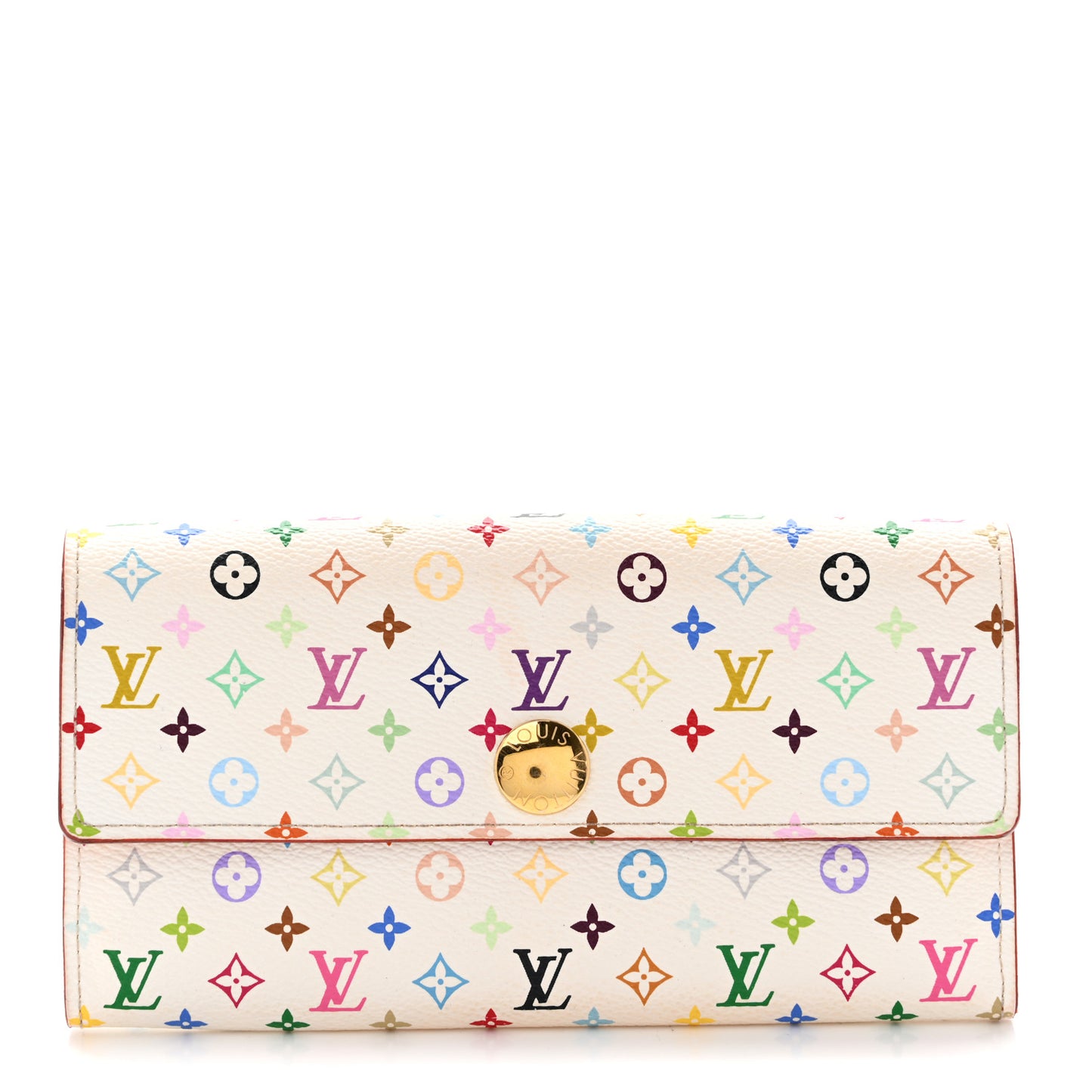 Monogram Multicolor Sarah Wallet White Citron