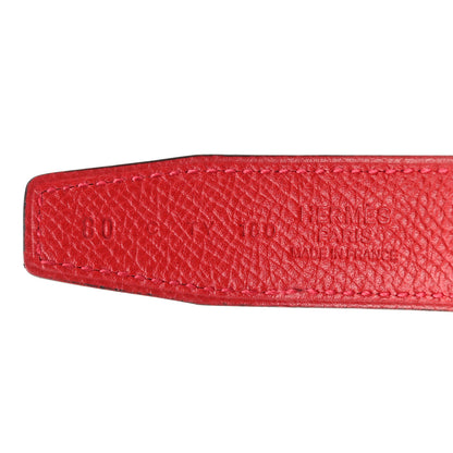 Hermes Swift Epsom 24mm Constance H Belt 80 80 32 Magnolia Rouge Casaque 3 of 5