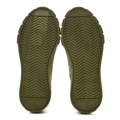 Prada Denim Triangle Logo Camo Sneakers 35 Militare 6 of 10