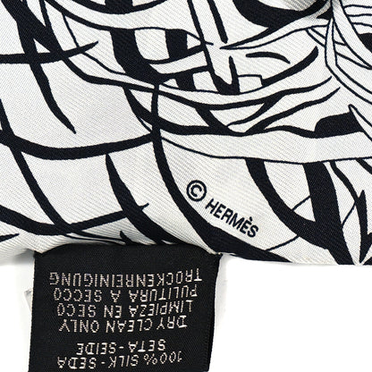 Hermes Silk Jungle Love Rainbow Twilly Gris Black White 4 of 4