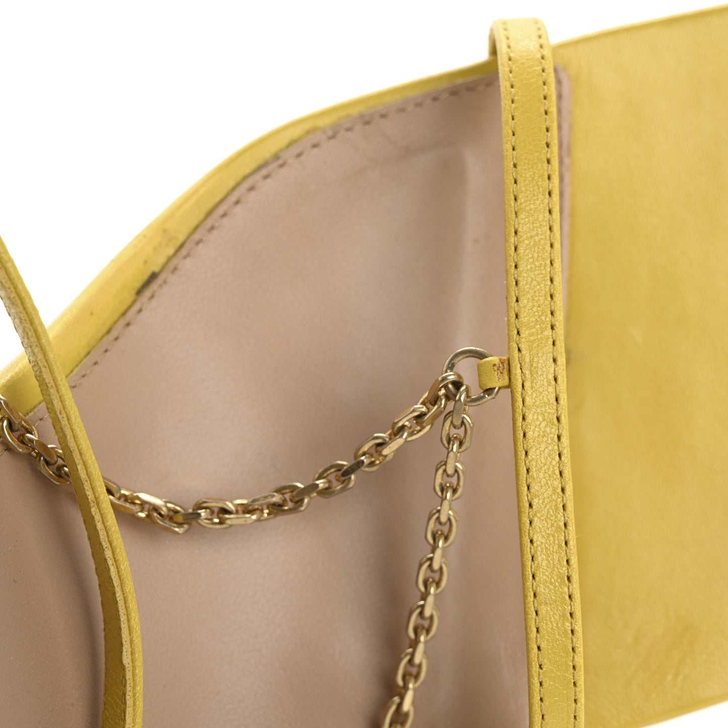 Lambskin Stretch Chain Strap 90mm Sandals 41 Buttercup