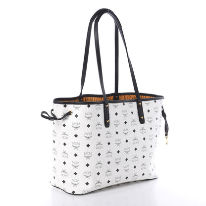 MCM Visetos Medium Project Reversible Shopper Tote White 4 of 14