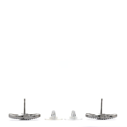 Chanel Ruthenium Crystal CC Earrings 3 of 5