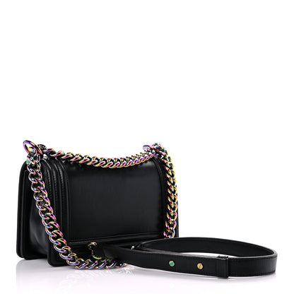 Chanel Lambskin LED Iridescent Metal Small Boy Flap Black Multicolor 2 of 16