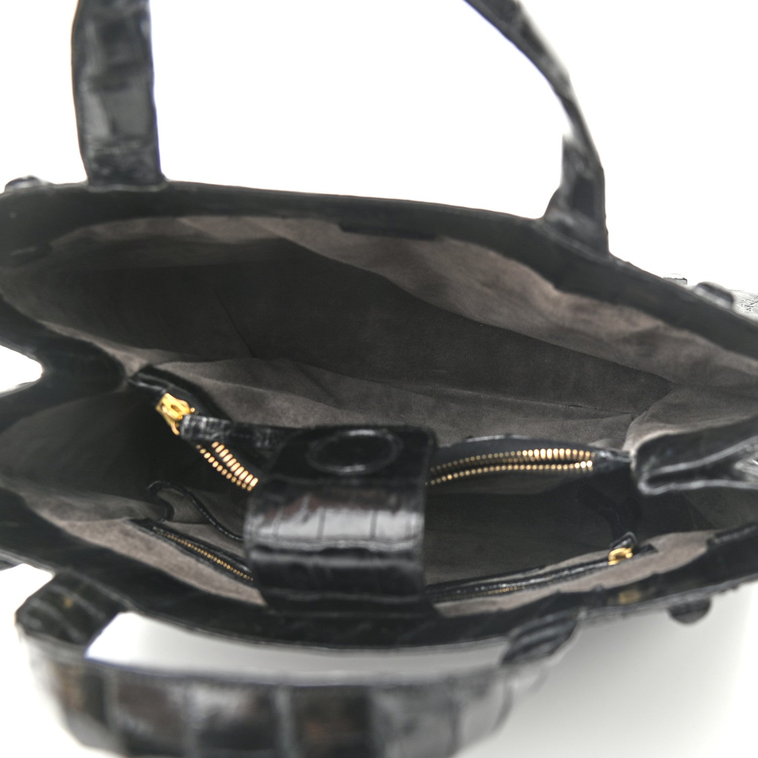 Nancy Gonzalez Crocodile Studded Tote Black 4 of 9
