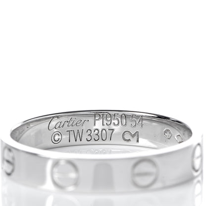 Cartier Platinum 3.5mm LOVE Wedding Band Ring 54 6.75 4 of 4