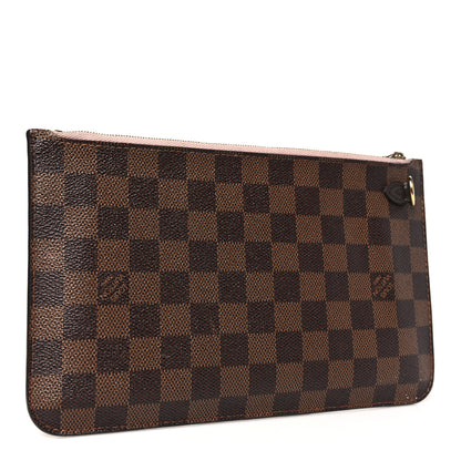 Louis Vuitton Damier Ebene Neverfull MM GM Pochette Rose Ballerine 3 of 11