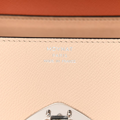 Moynat Carat Calfskin Bicolor Gabrielle PM Peche Powder 6 of 10