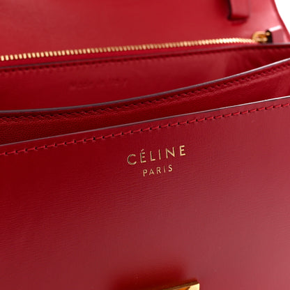 Celine Box Calfskin Medium Classic Box Flap Bag Red 6 of 11