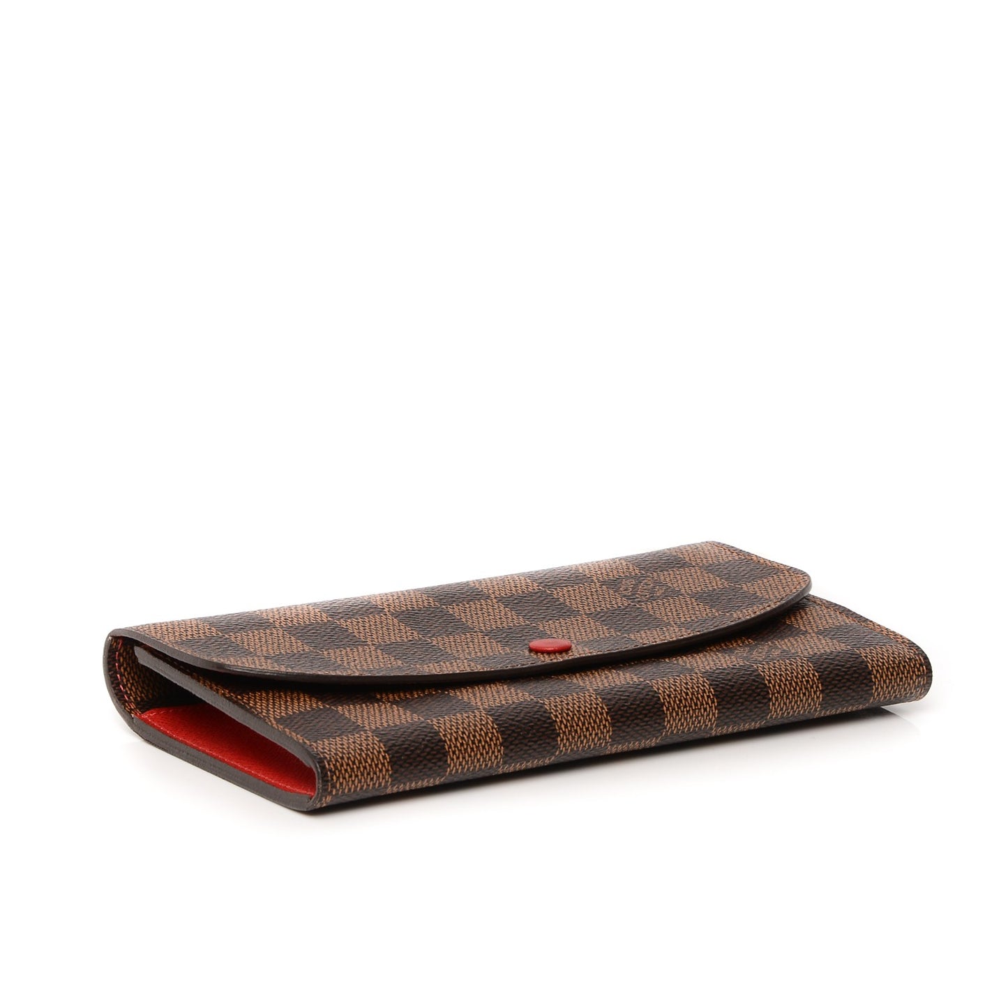 Damier Ebene Emilie Wallet Red