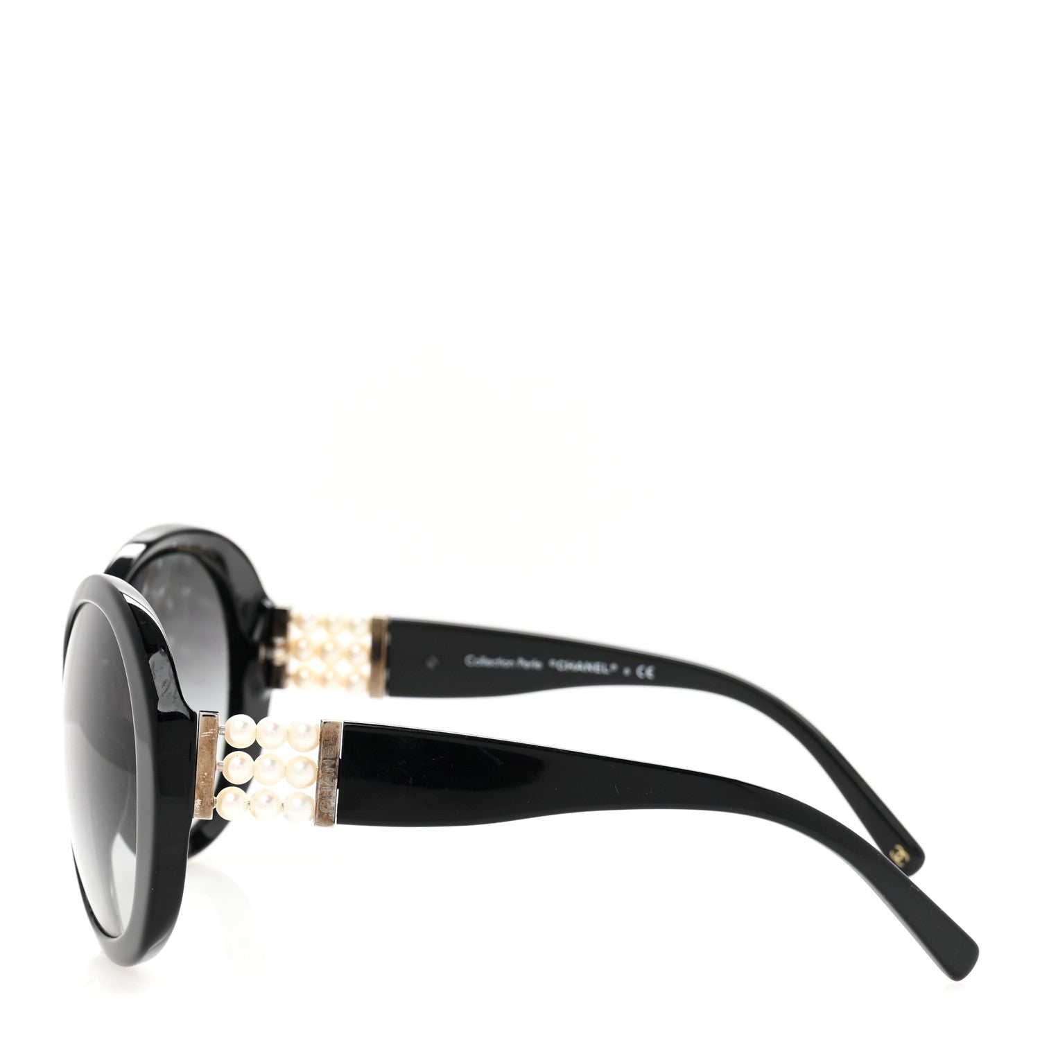 Chanel Acetate Perle Pearl Sunglasses 5159-H Black 3 of 7