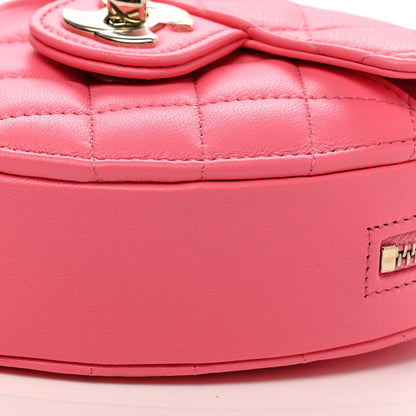 Chanel Lambskin Quilted CC In Love Heart Clutch With Chain Pink 9 of 10