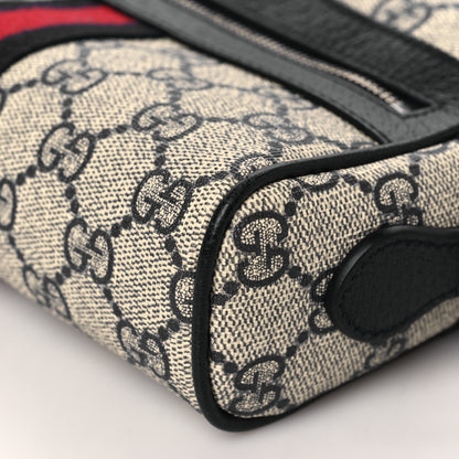 Gucci GG Supreme Monogram Textured Dollar Calfskin Web Mini Ophidia Shoulder Bag Beige Blue 8 of 8