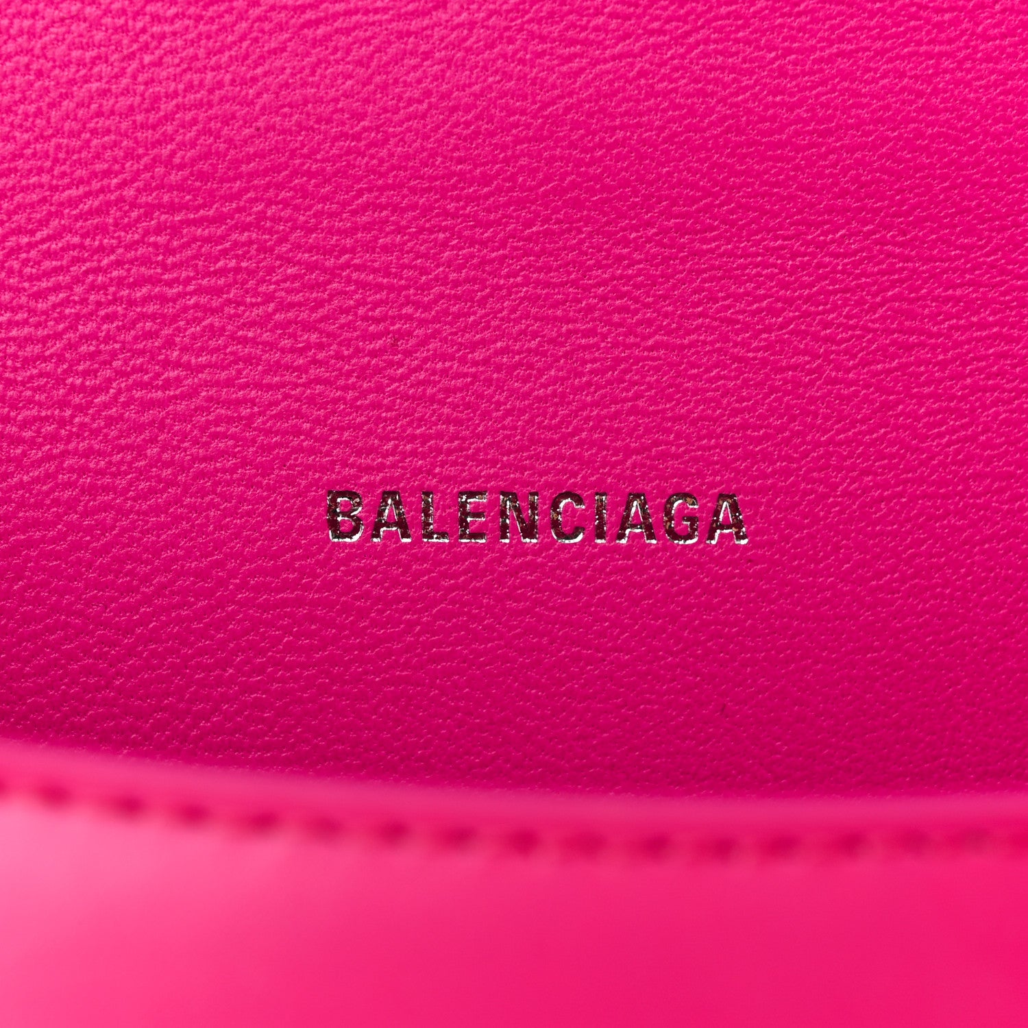 Balenciaga Shiny Box Calfskin Hourglass Top Handle Bag XS Acid Fuchsia 6 of 10