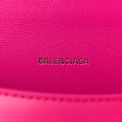 Balenciaga Shiny Box Calfskin Hourglass Top Handle Bag XS Acid Fuchsia 6 of 10