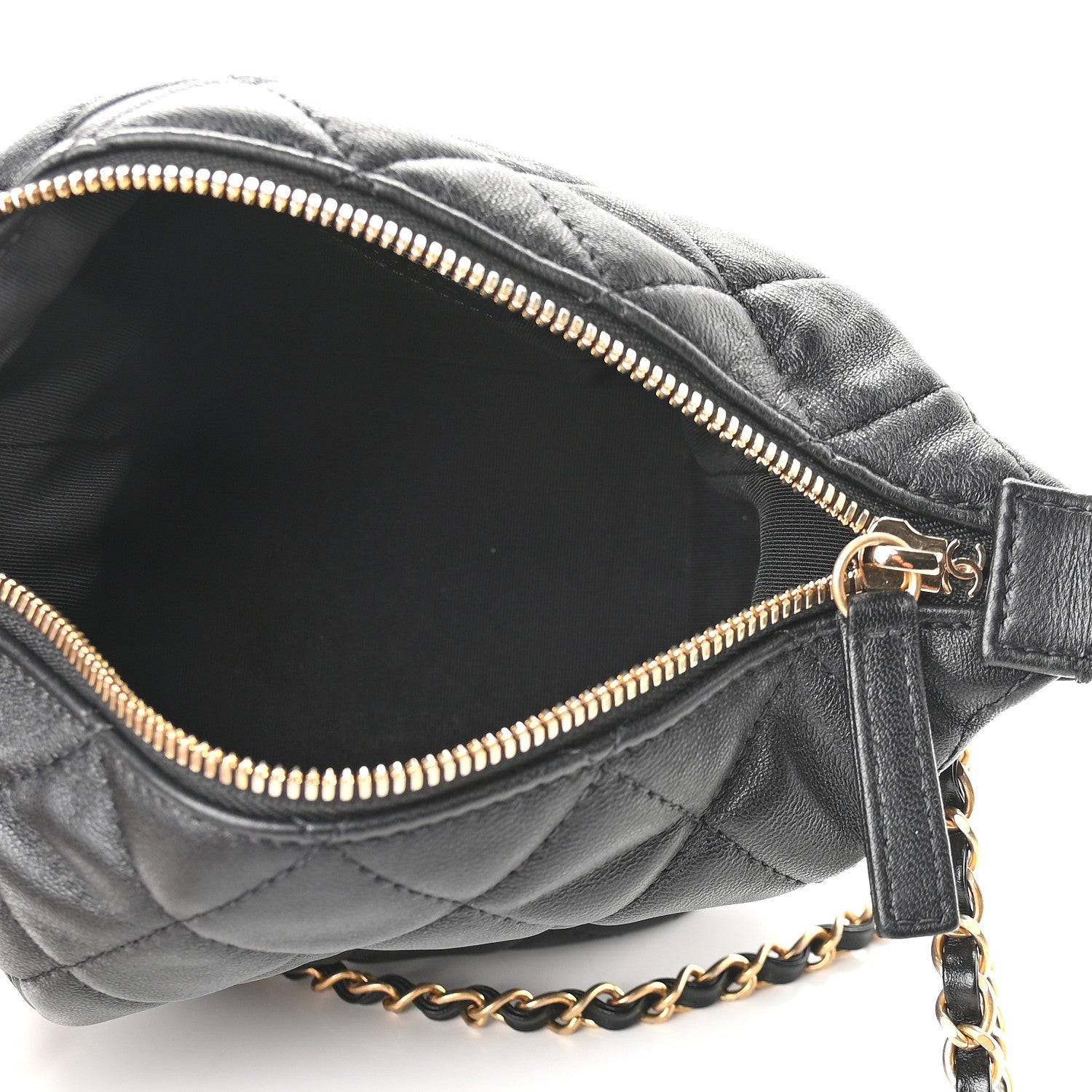 Chanel Lambskin Quilted Small Perfect Meeting Hobo Black 5 of 10