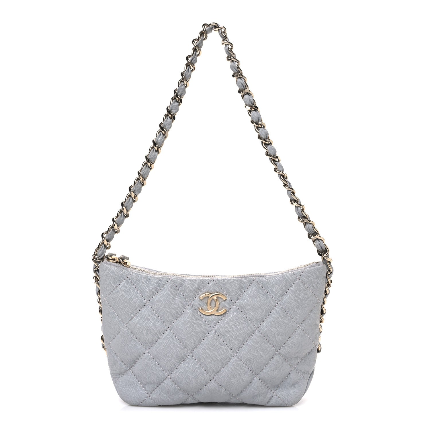Chanel Caviar Quilted Daylight Hobo Grey 1 of 10