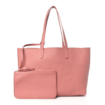 Mansur Gavriel Tumbled Calfskin Small Shopping Tote Blush 3 of 11