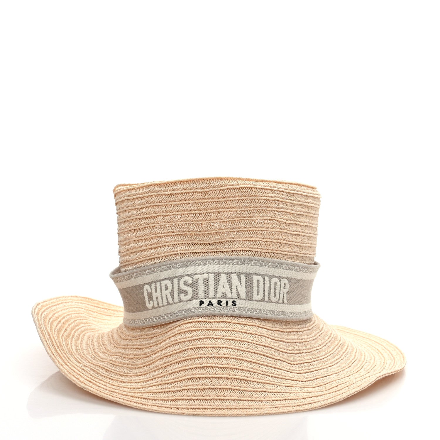 Christian Dior Straw Lage Dioresort Brim Hat 58 Natural 2 of 7
