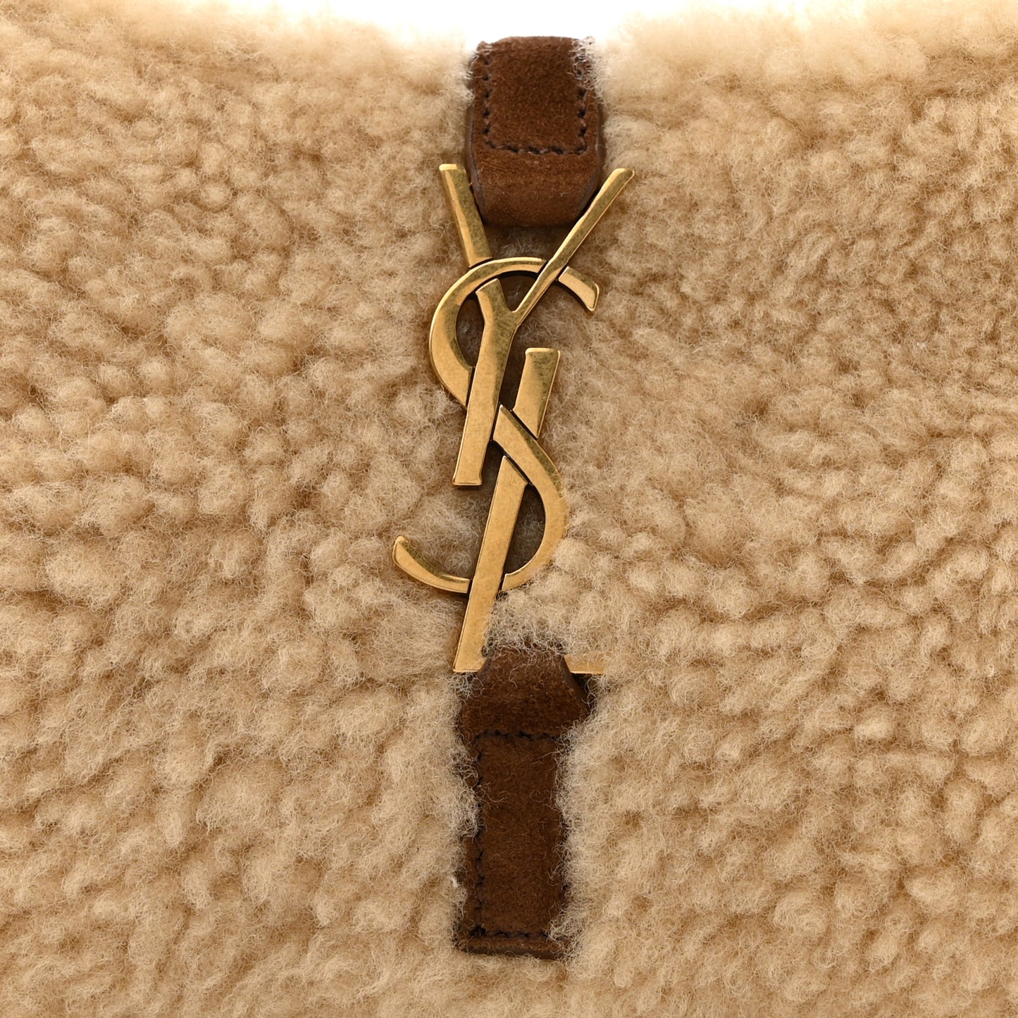 Shearling Le 5 A 7 Mini Hobo Natural Beige