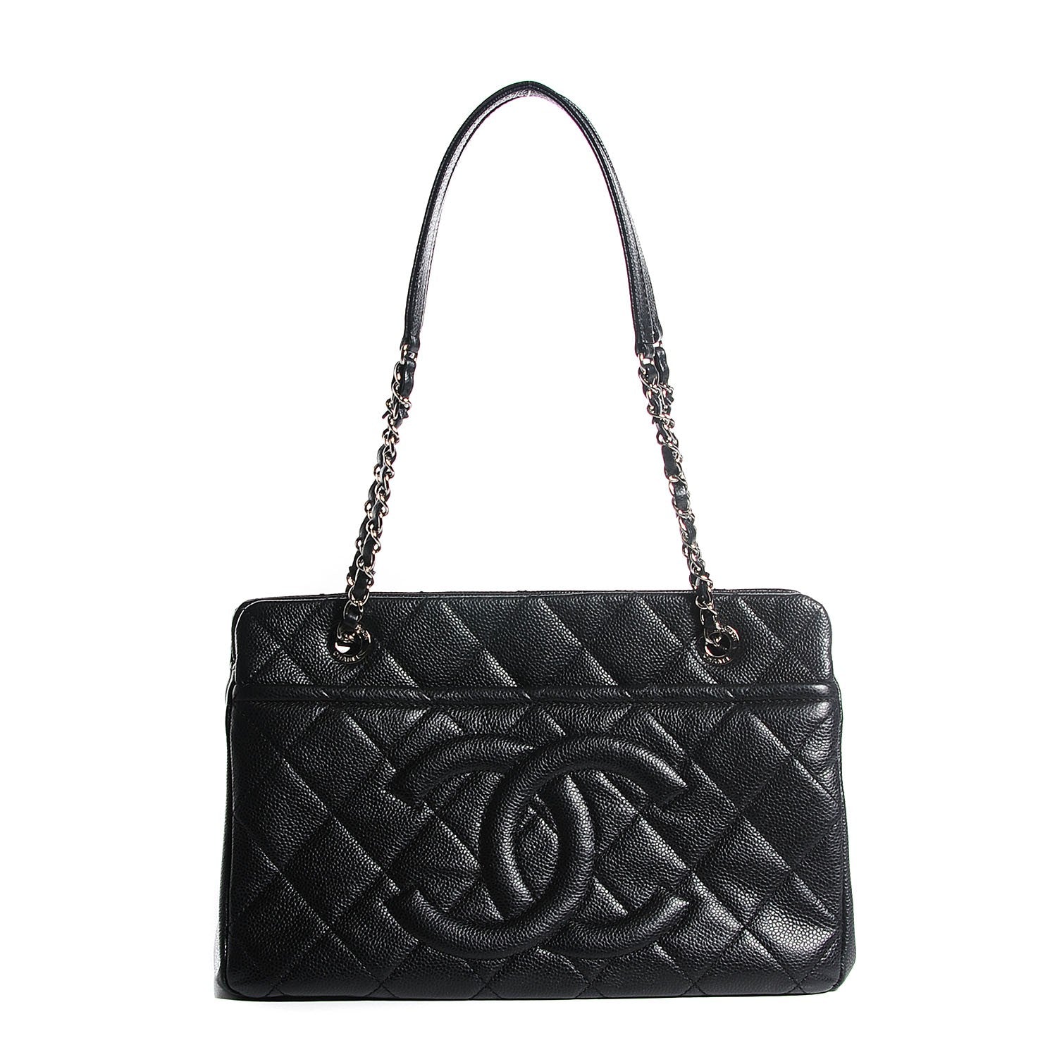 Chanel Caviar CC Timeless Tote Black 1 of 7