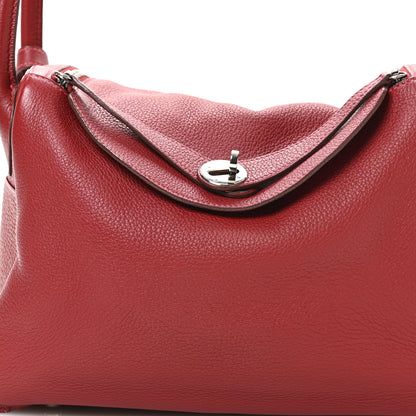 Hermes Taurillon Clemence Lindy 30 Rouge Vif 8 of 12