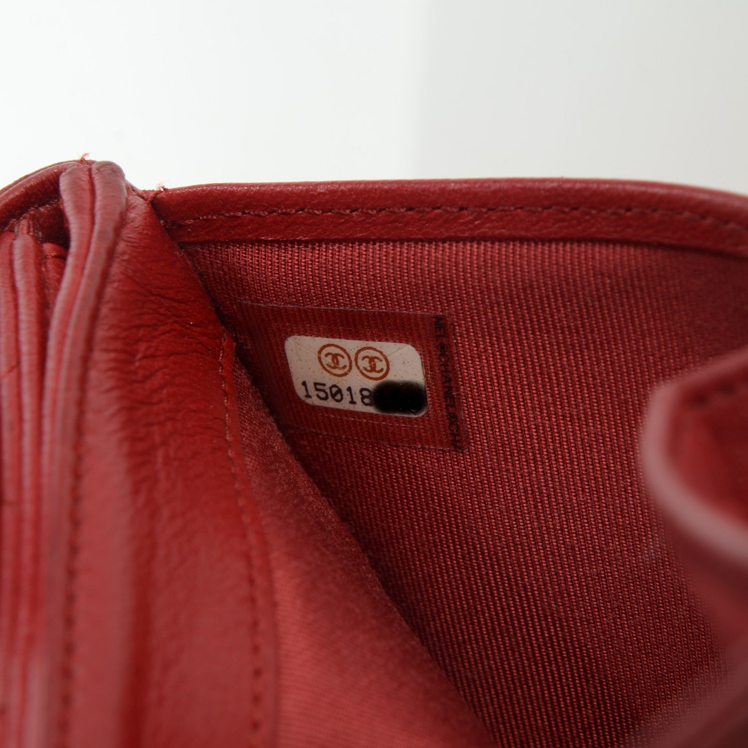 Chanel Lambskin Quilted French Flap Wallet Red 13 of 14