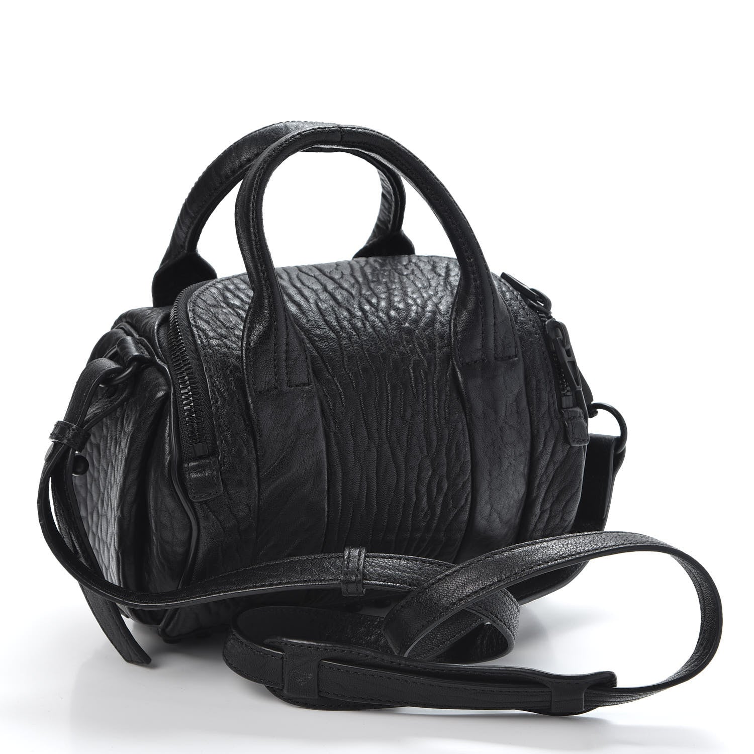 Alexander Wang Pebbled Lambskin Mini Rockie Black Matte Black Hardware 2 of 8