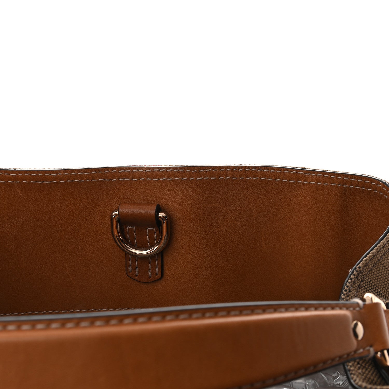 Burberry Canvas Mega Check Medium Ashby Hobo Saddle Brown 10 of 10