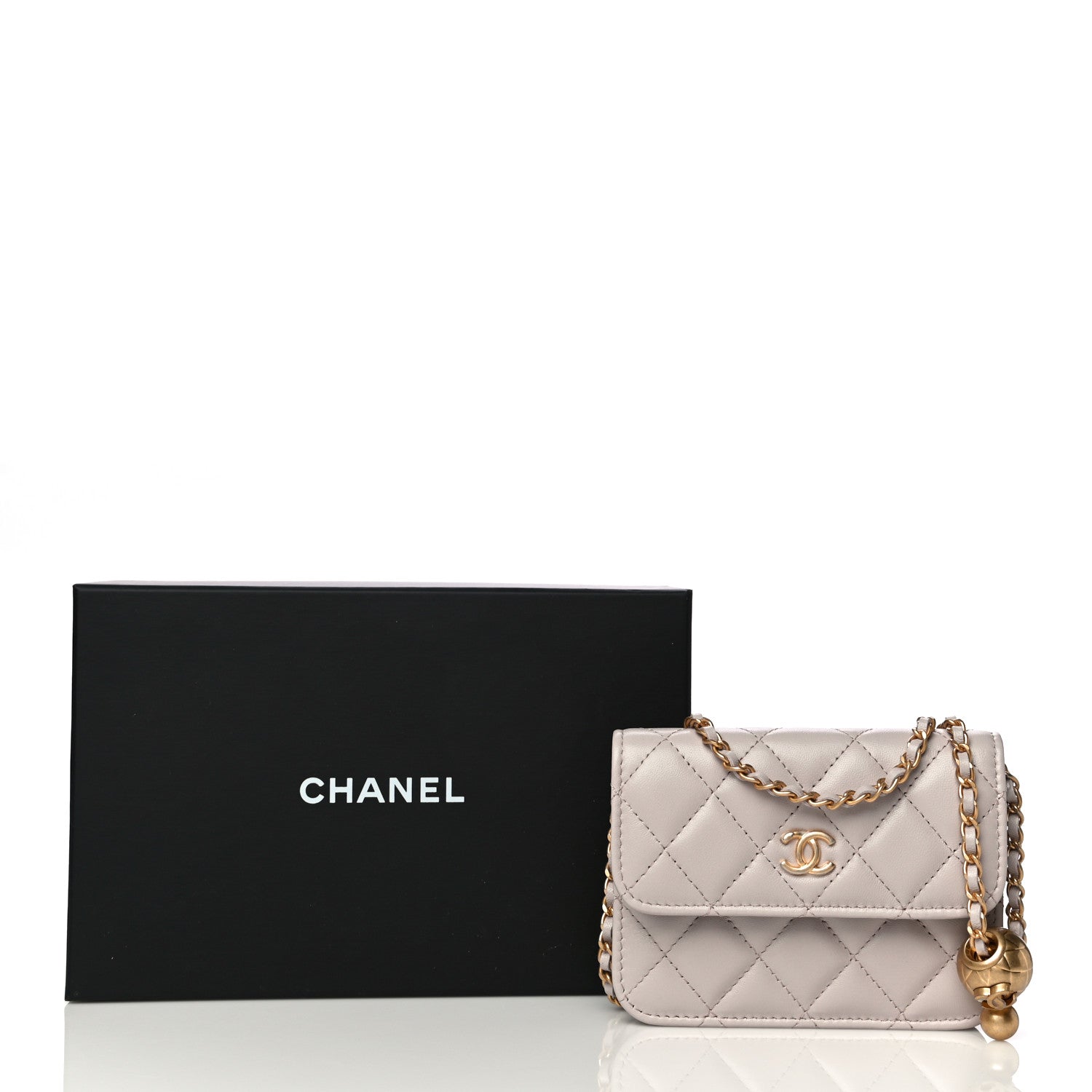 Chanel Lambskin Quilted Pearl Crush Clutch With Chain Light Purple 12 of 12