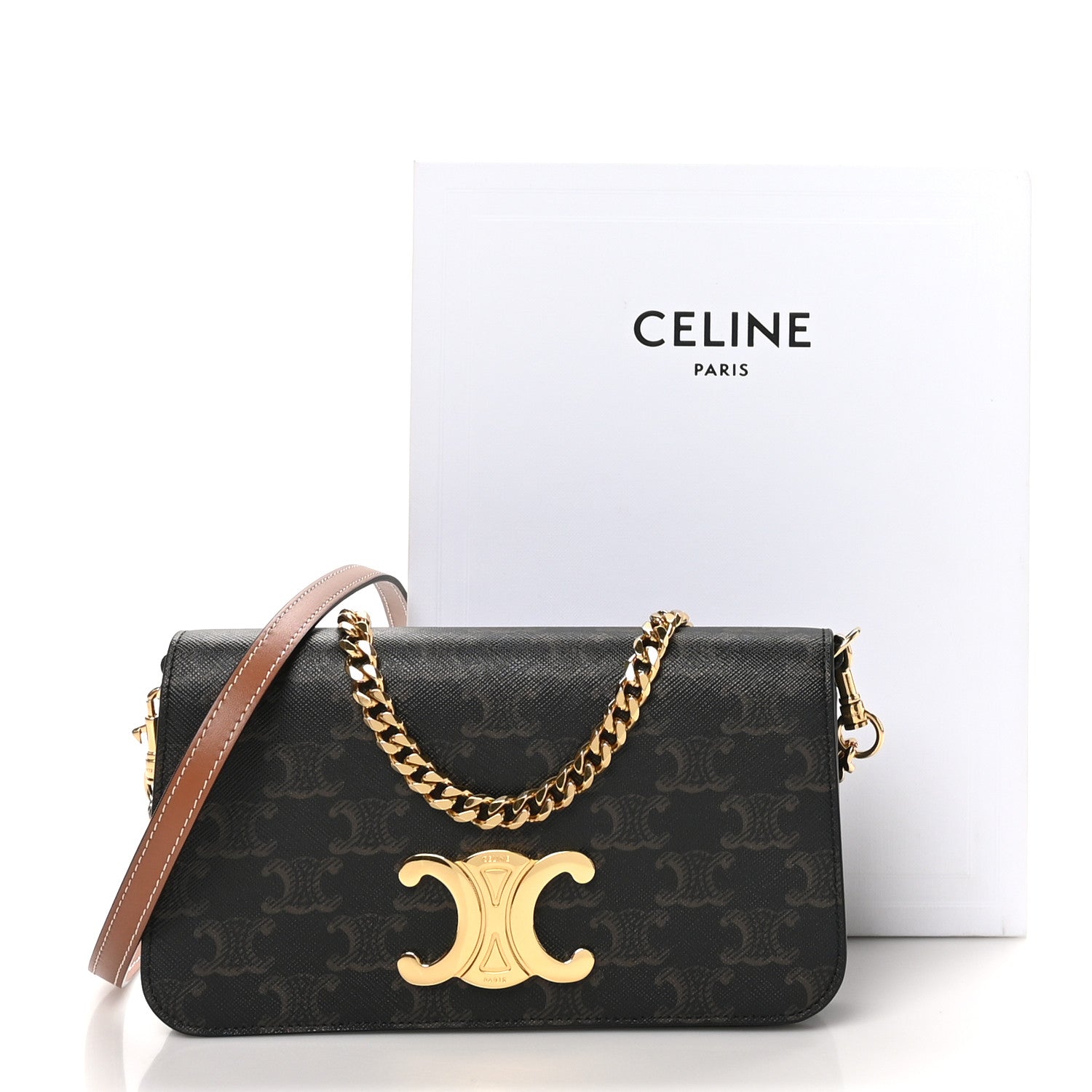 Celine Triomphe Canvas Multipochette Tan 9 of 9