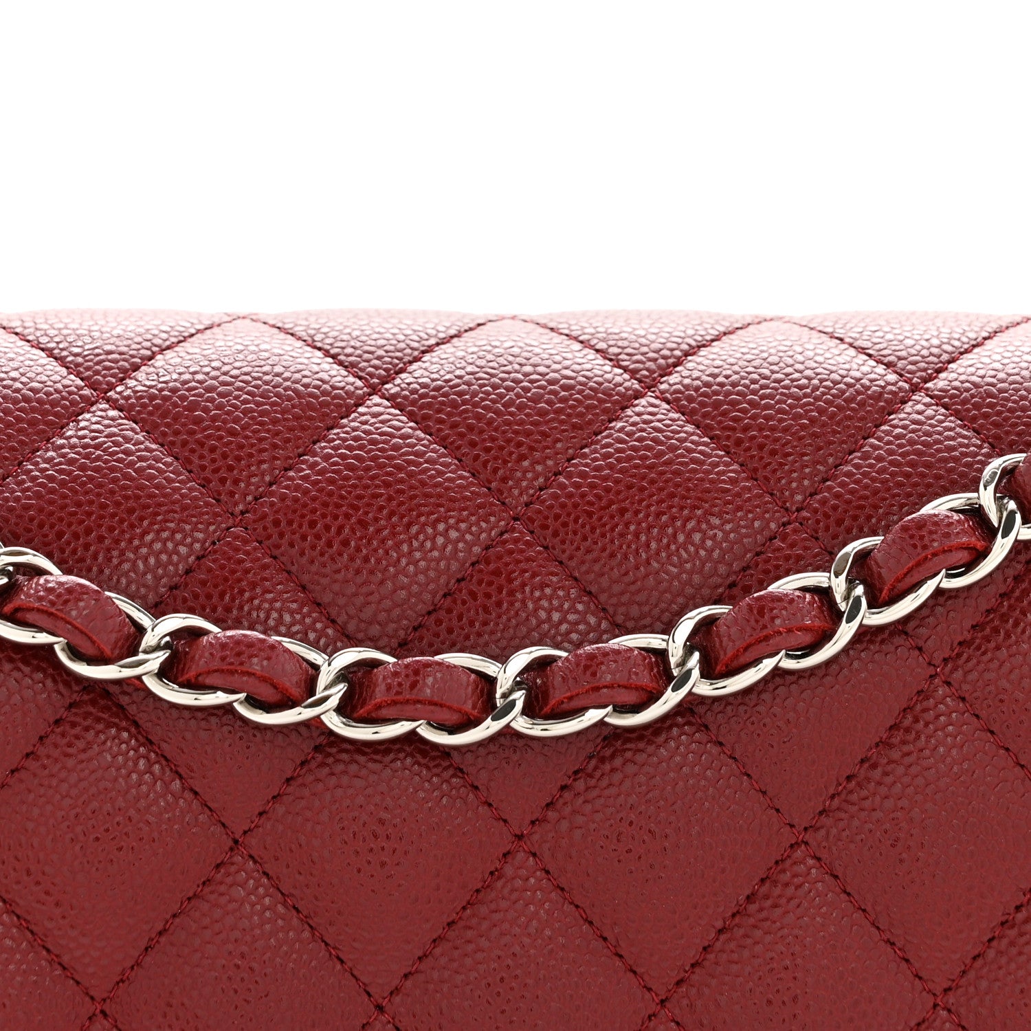 Chanel Caviar Quilted Medium Double Flap Burgundy 8 of 12