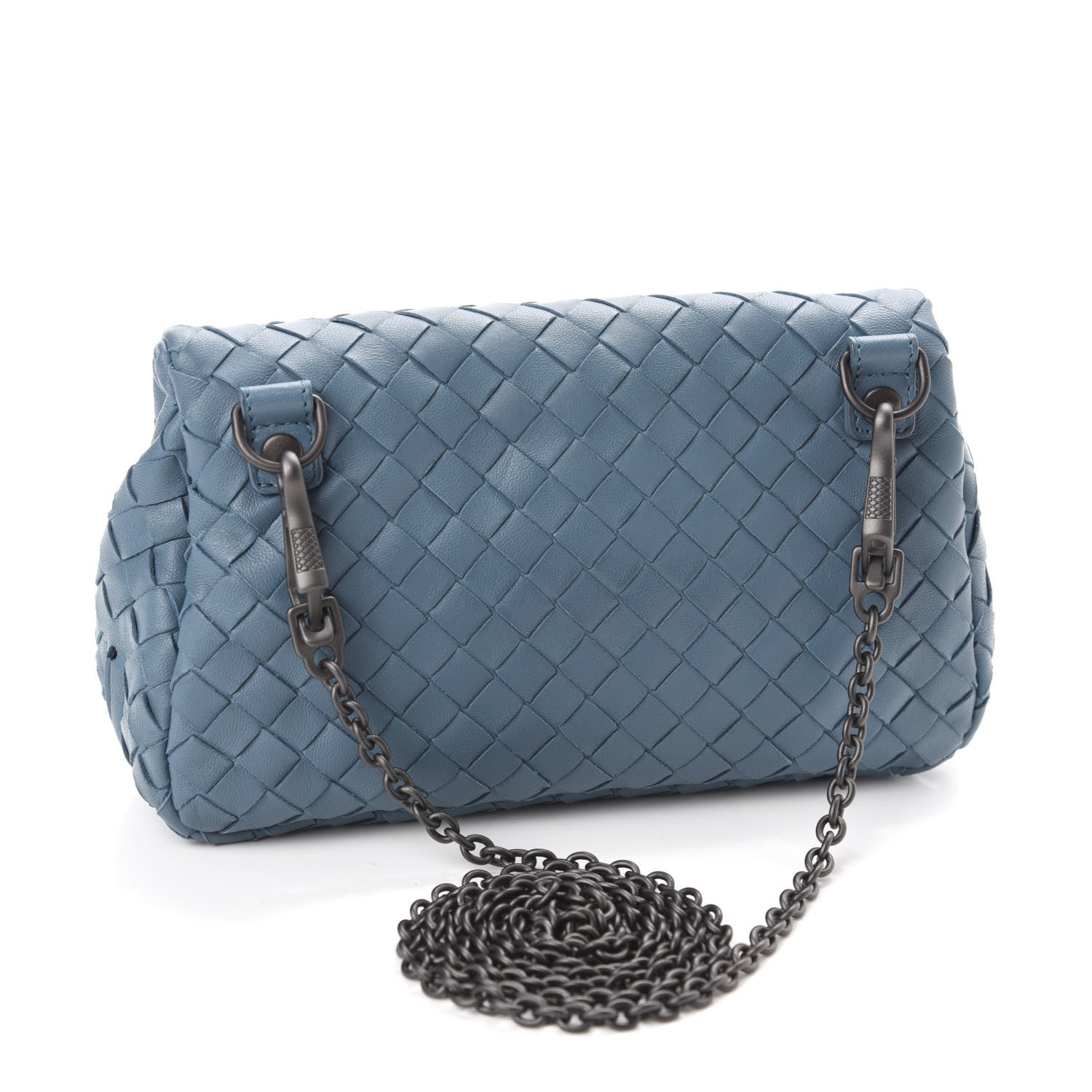 Bottega Veneta Nappa Intrecciato Mini Chain Messenger Oceano 3 of 9