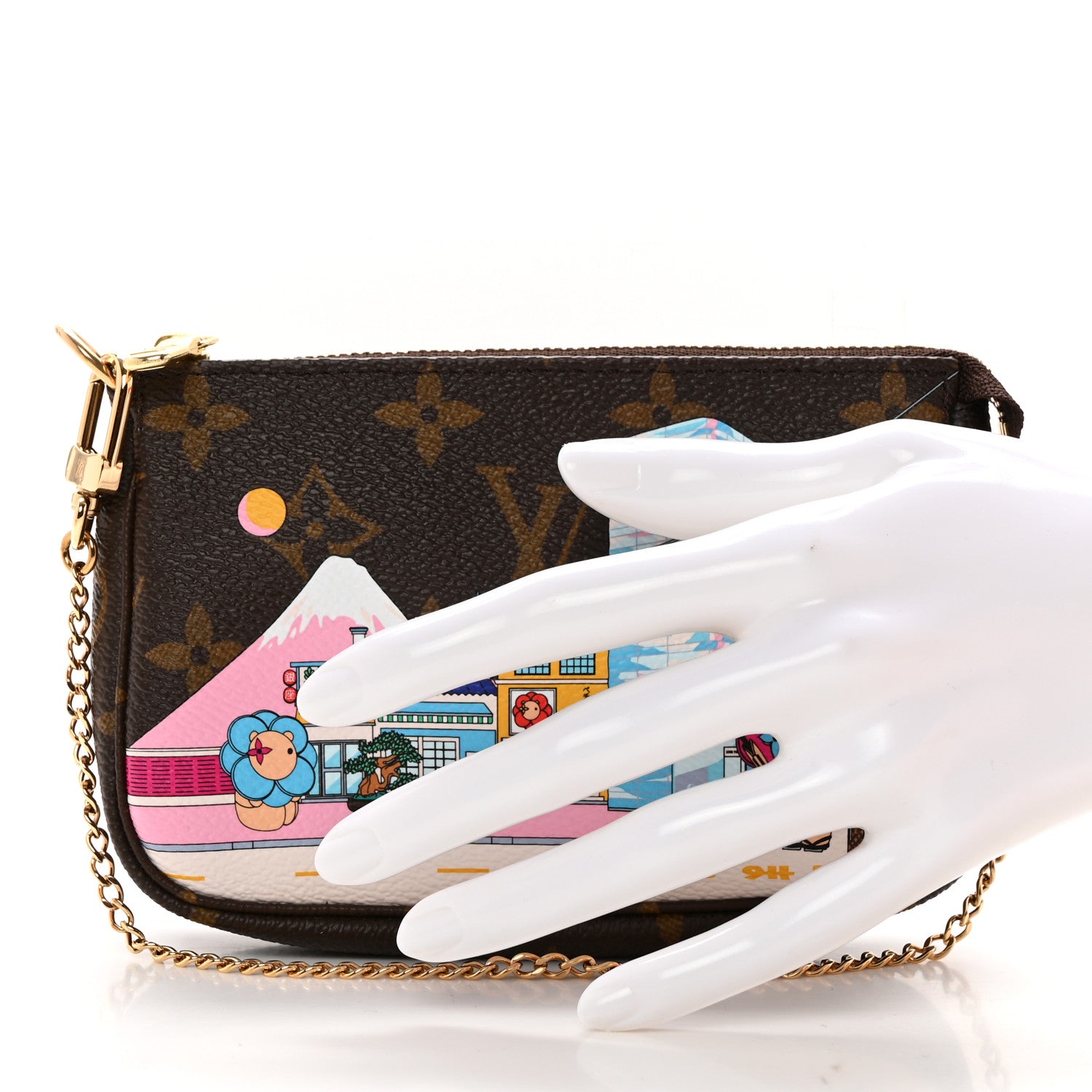 Louis Vuitton Monogram 2022 Christmas Animation Tokyo Mini Pochette Accessories Blue 2 of 9
