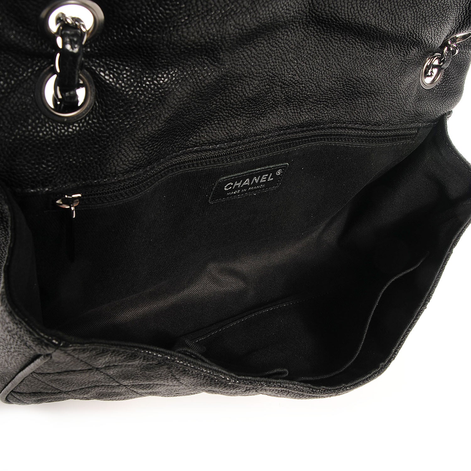 Chanel Caviar Jumbo Mademoiselle Flap Black 6 of 9