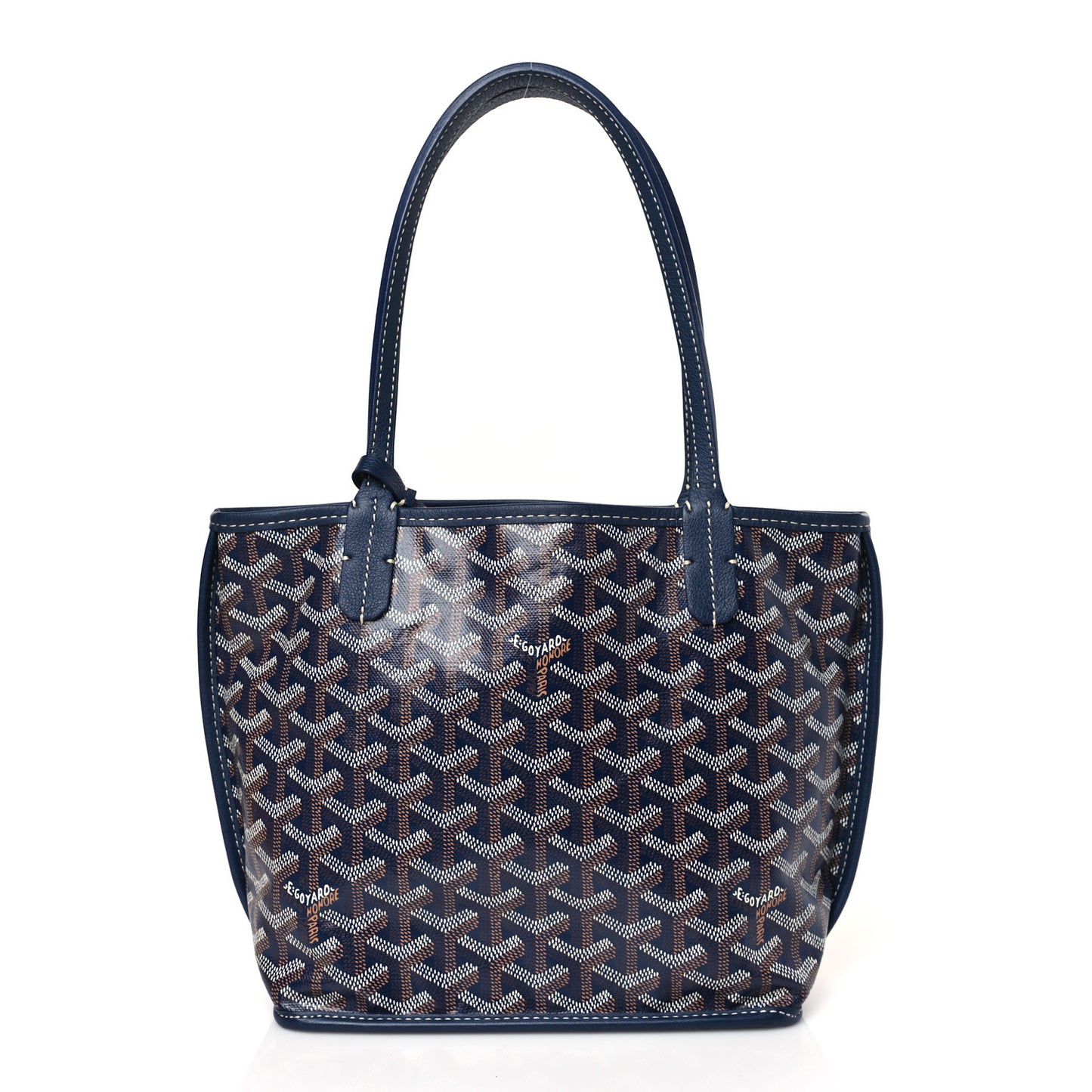 Goyardine Reversible Mini Anjou Blue Marine