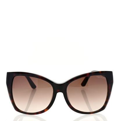 Tom Ford Carli Oversize Square Cateye Sunglasses TF295 Havana Brown 2 of 8