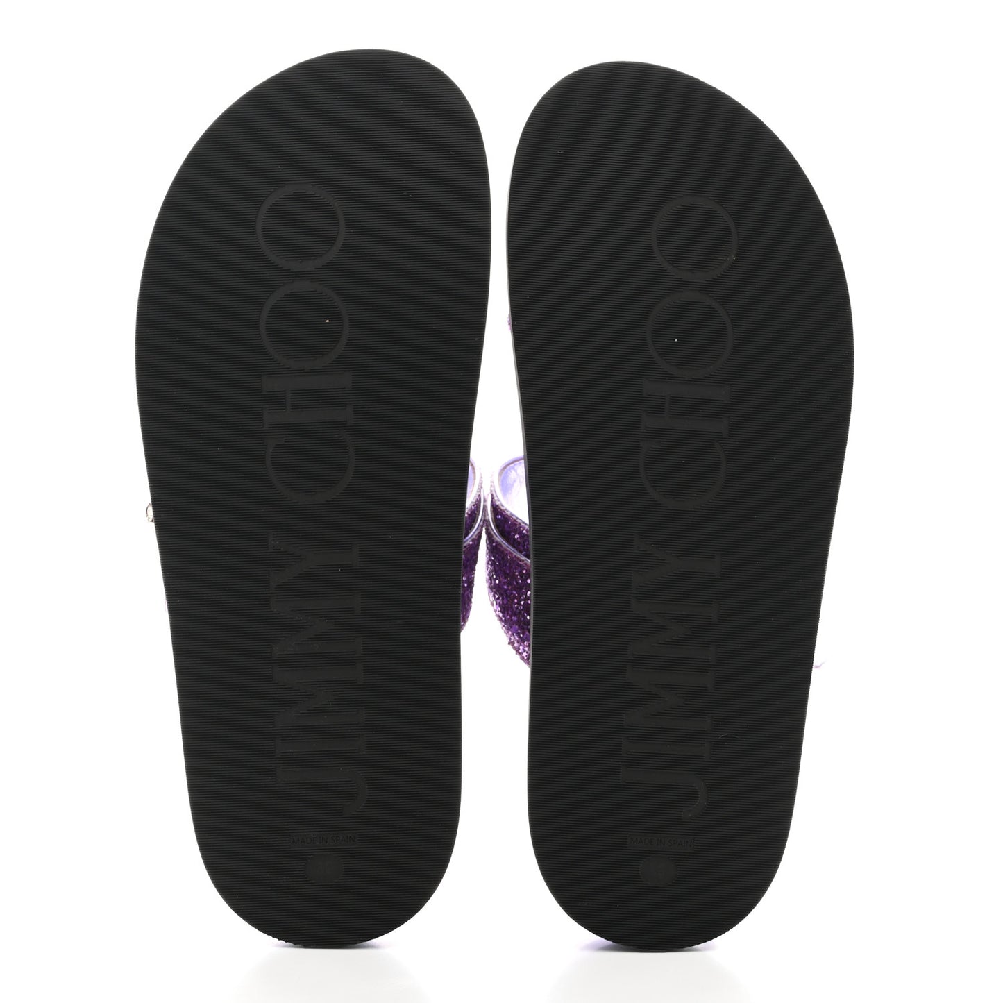 Glitter Crystal Embellished Marga Slide Sandals 39 Purple