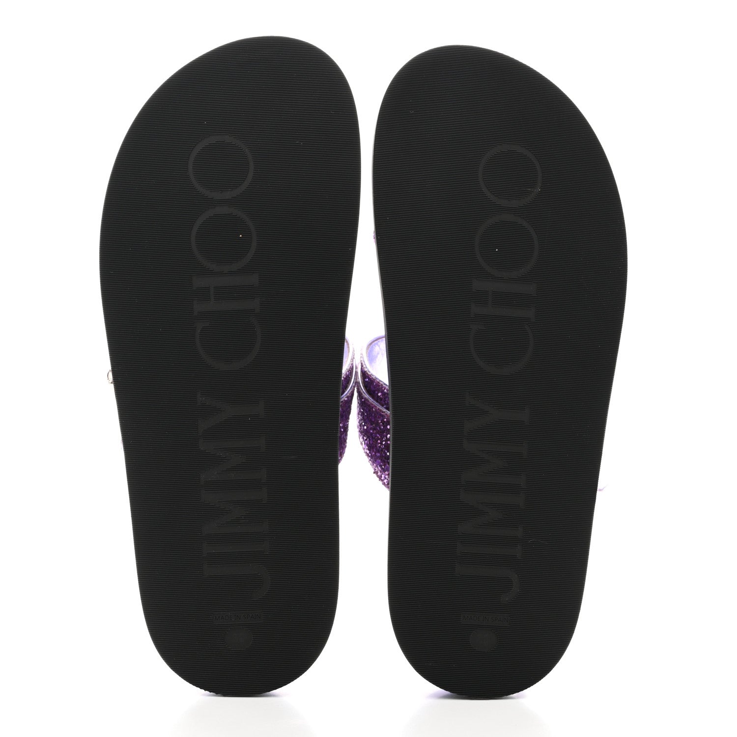Jimmy Choo Glitter Crystal Embellished Marga Slide Sandals 39 Purple 6 of 8