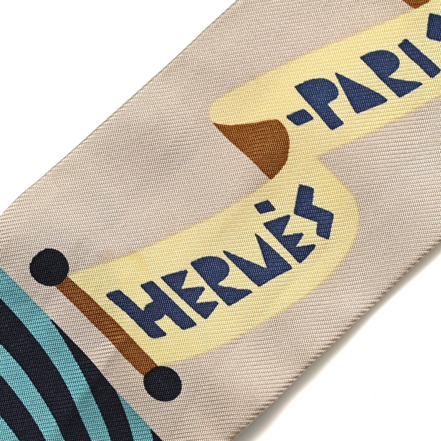 Silk Parade En Fanfare Twilly Bleu Camel Rouge