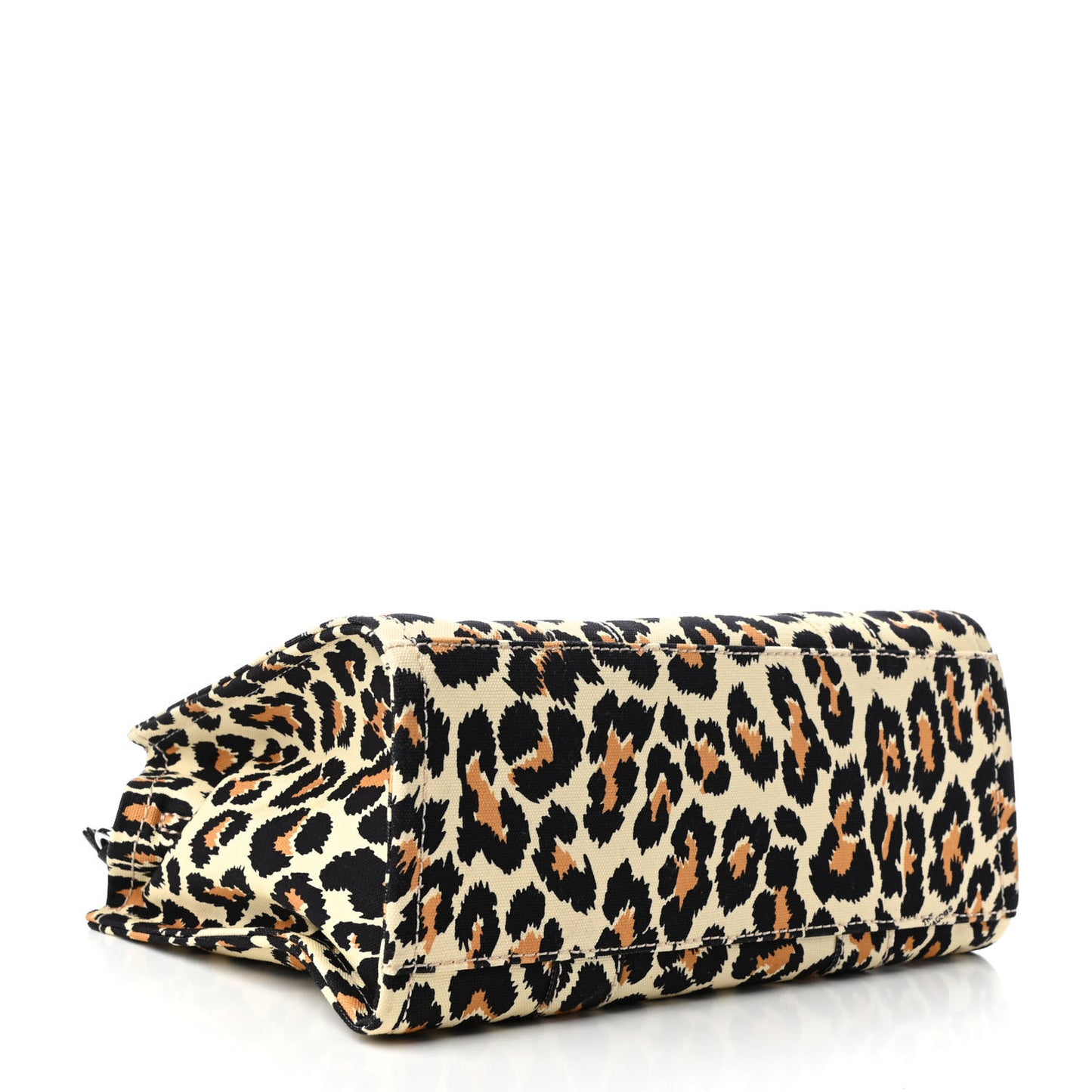 Cotton Canvas Leopard Print Medium The Traveler Tote Bag